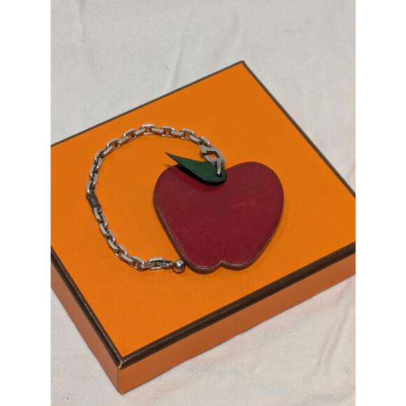 Hermes Handbags - Hermes Apple and Leaf charm EUC No Box